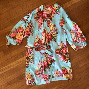 Silk Floral Robe